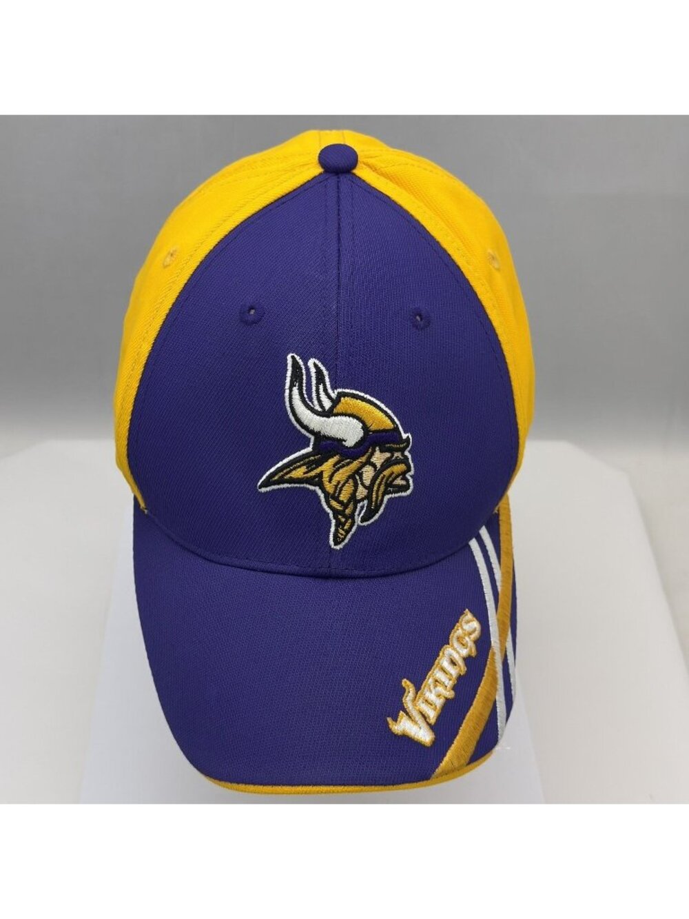 Minnesota Vikings NFL Team Apparel Purple & Yellow Adjustable Cap Hat One Size